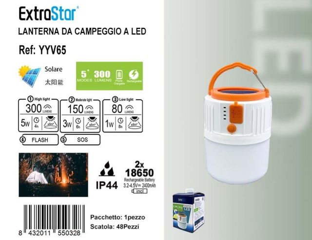 EXTRASTAR LANTERNA DA CAMPEGGIO A LED