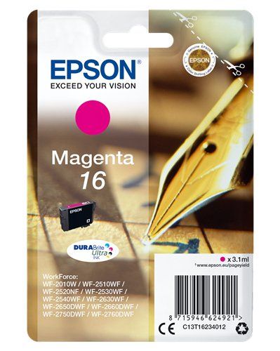 Epson 16 - 3.1 ml - magenta - originale - cartuccia d'inchiostro - per WorkForc…