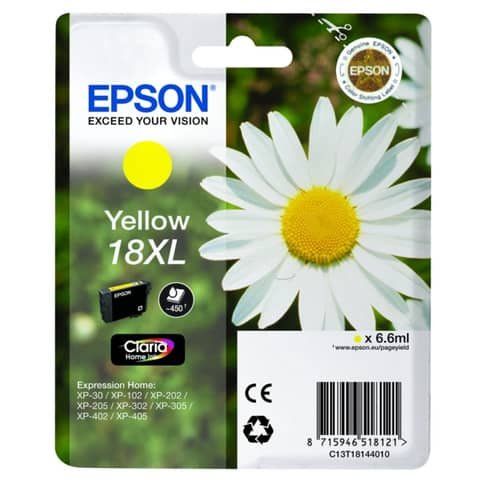 Epson 18XL - 6.6 ml - XL - giallo - originale - cartuccia d'inchiostro - per Ex…