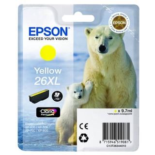 Epson 26XL - 8.7 ml - XL - giallo - originale - blister - cartuccia d'inchiostr…