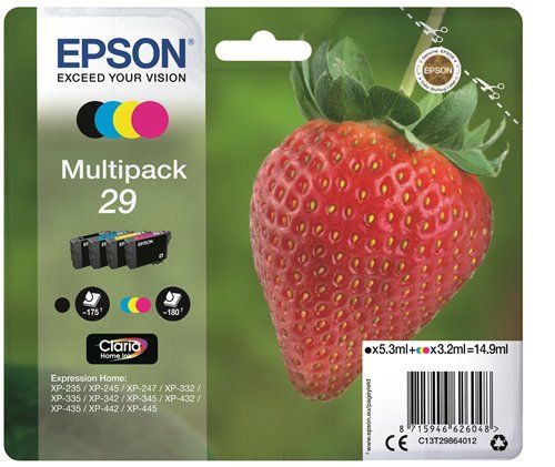 Epson 29 Multipack - Confezione da 4 - nero, giallo, ciano, magenta - originale…