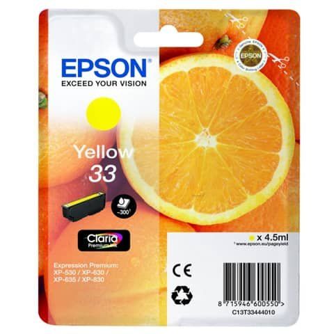Epson 33 - 4.5 ml - giallo - originale - blister - cartuccia d'inchiostro - per…