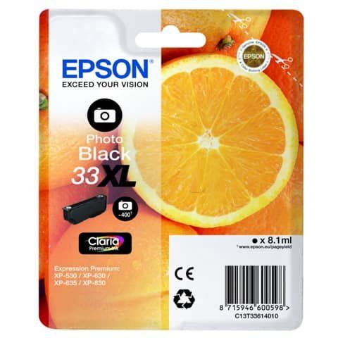 Epson 33XL - 8.1 ml - XL - nero per foto - originale - blister - cartuccia d'in…