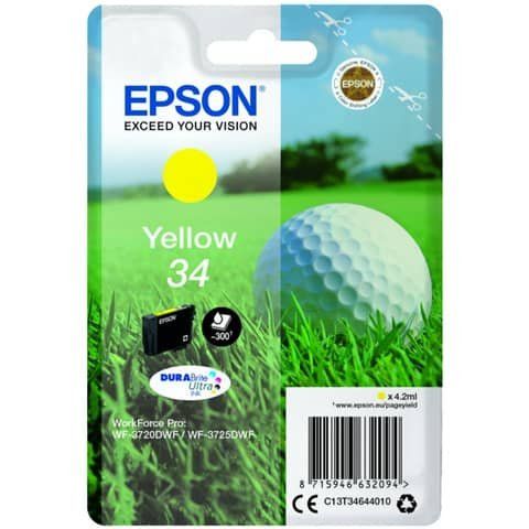 Epson 34 - 4.2 ml - giallo - originale - cartuccia d'inchiostro - per WorkForce…
