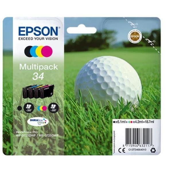 Epson 34 - Confezione da 4 - nero, giallo, ciano, magenta - originale - blister…