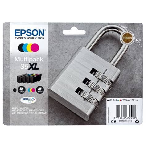 Epson 35XL Multipack - Confezione da 4 - XL - nero, giallo, ciano, magenta - or…
