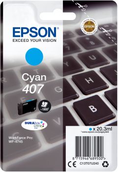 Epson 407 - 20.3 ml - taglia L - ciano - originale - cartuccia d'inchiostro - p…