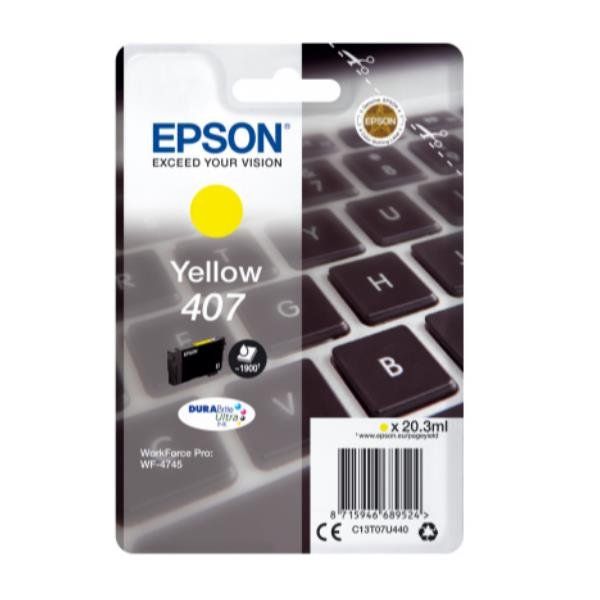 Epson 407 - 20.3 ml - taglia L - giallo - originale - cartuccia d'inchiostro - …