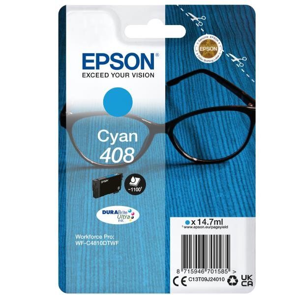 Epson 408 - 14.7 ml - alta capienza - ciano - originale - blister - cartuccia d…