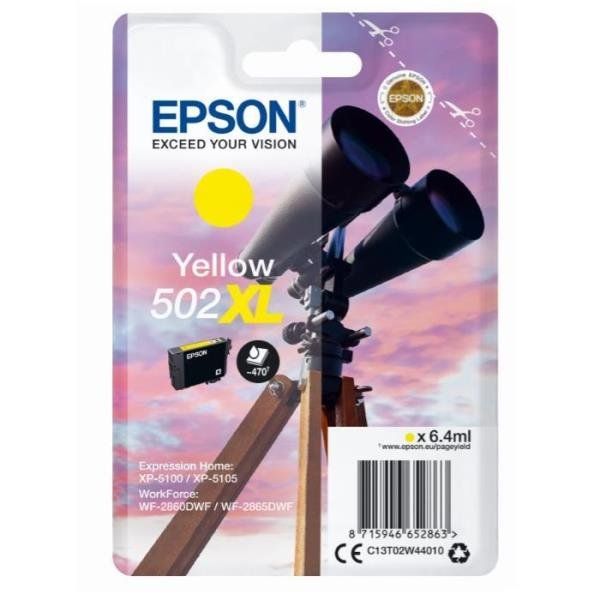 Epson 502XL - 6.4 ml - alta capienza - giallo - originale - blister - cartuccia…