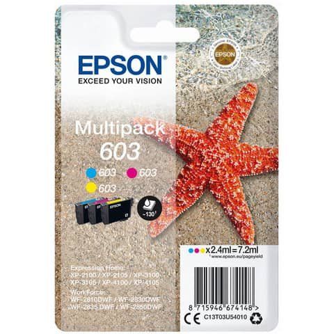 Epson 603 Multipack - Confezione da 3 - giallo, ciano, magenta - originale - bl…