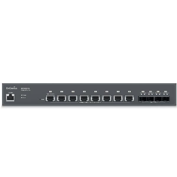 EnGenius ECS5512, Gestito, L2+, 10G Ethernet (100/1000/10000), Full duplex, Mon…