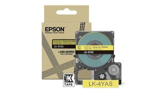 Epson LabelWorks LK-4YAS - Gray on yellow - Rotolo (1,2 cm x 8 m) 1 cassetta(e)…