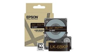 Epson LabelWorks LK-6BKP - Metallic - oro su nero - Rotolo (2,4 cm x 9 m) 1 cas…