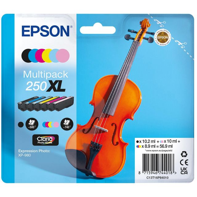 Epson Multipack BK/C/M/Y/CL/MK_250XL Claria Photo 10,2 ml