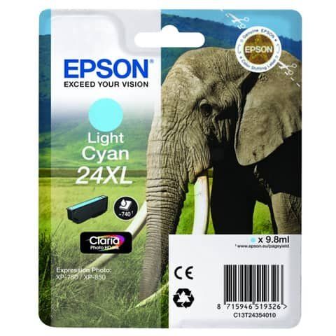 Epson 24XL - 9.8 ml - XL - ciano - originale - cartuccia d'inchiostro - per Exp…