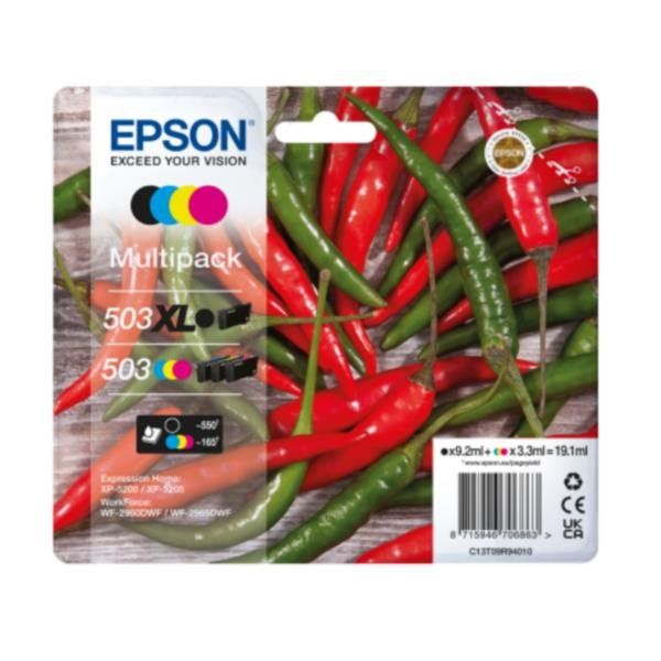 Epson 503 XL Multipack - Confezione da 4 - XL - nero, giallo, ciano, magenta - …