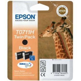 Epson T0711 Twin Pack - Confezione da 2 - 22.2 ml - alta capienza - nero - orig…