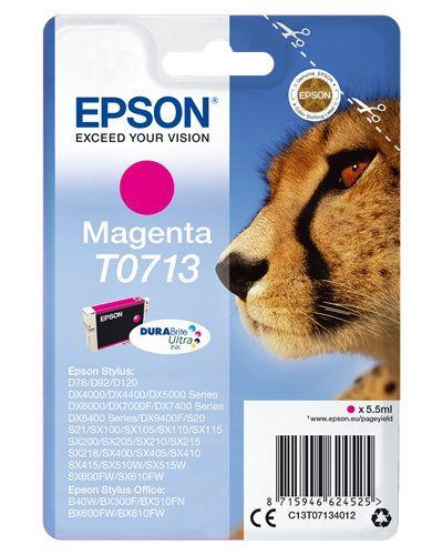 Epson T0713 - 5.5 ml - magenta - originale - cartuccia d'inchiostro - per Stylu…