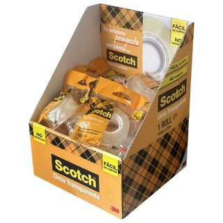 Espositore da banco 48 nastri adesivi Scotch® 508 19 mm x 33 m trasparente 7100…