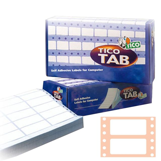 Etichette adesive a modulo continuo TAB 1 - in carta - corsia singola - permane…