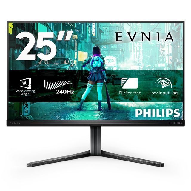 Evnia Gaming Monitor 25 Full HD VA Panel 1920x1080 240Hz 0.5ms FreeSync Premium…