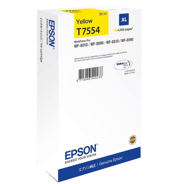 Epson T7554 - 39 ml - misura XL - giallo - originale - cartuccia d'inchiostro