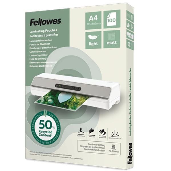 FELLOWES CF100 POUCHE A4 RICICLATE 50% OPACH