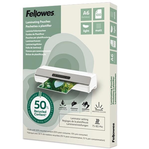 FELLOWES CF100 POUCHE A6 RICICLATE 50% OPACH