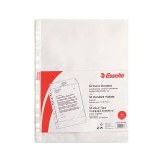 Esselte Standard - Busta trasparente - per A4 - trasparente (pacchetto di 50)