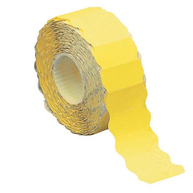 Etichetta a onda - permanente - 26x12 mm - giallo fluo - Markin - rotolo da 150…