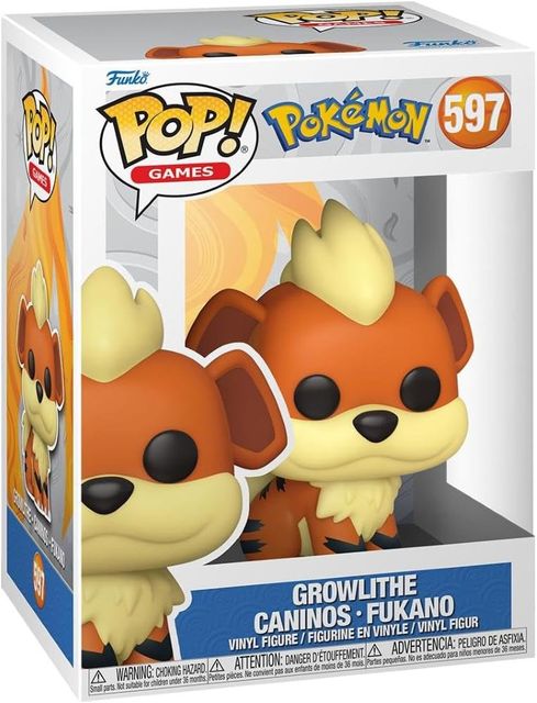 FUNKO POP POKEMON - VINYL FIGURE 597 GROWLITHE (EMEA) 9CM