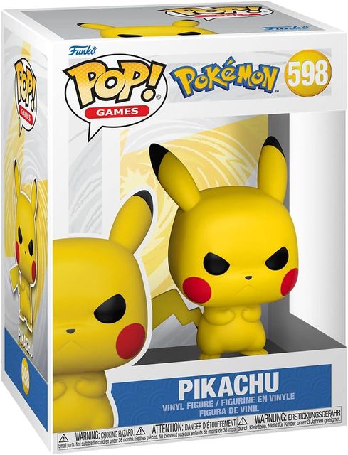 FUNKO POP POKEMON - VINYL FIGURE 598 GRUMPY PIKACHU (EMEA) 9CM