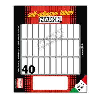 Etichette adesive - in carta - permanenti - 34 x 10 mm - 40 et/fg - 10 fogli - …