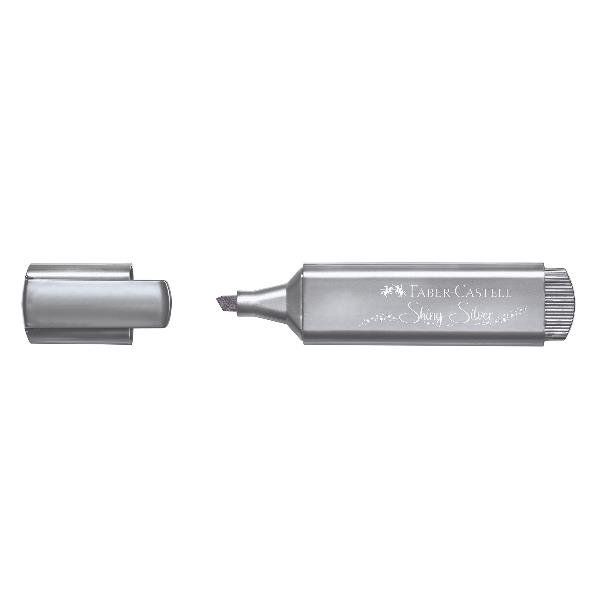 Faber-Castell TEXTLINER 46 Metallic - Evidenziatore - shiny silver - inchiostro…