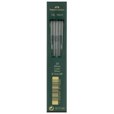 Faber-Castell TK 9071 - Mina per matita - HB - nero intenso - 2 mm (pacchetto d…