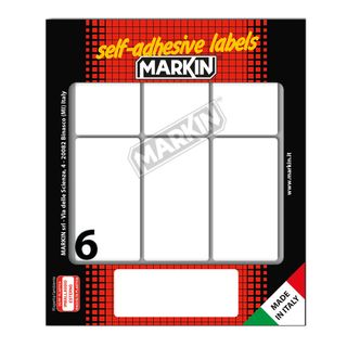 Etichette adesive - in carta - permanenti - 70 x 37 mm - 6 et/fg - 10 fogli - b…