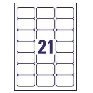 Etichette adesive - in carta riciclata - permanenti - 63,5 x 38,1 mm - 21 et/fg…