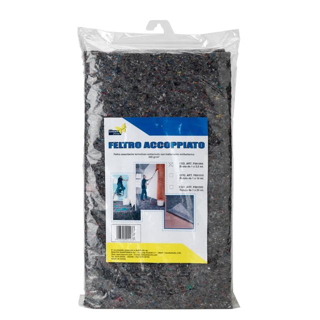 Feltro accoppiato - con base antiscivolo - in busta - 1 x 3,5 m - X-Robust