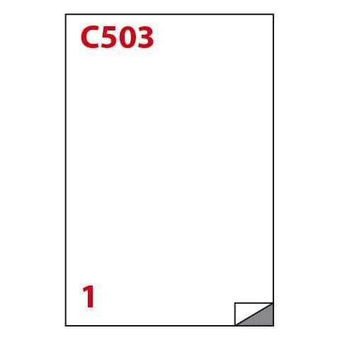 Etichette adesive C/503 - in carta - permanenti - 210 x 297 mm - 1 et/fg - 100 …