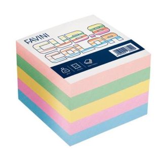 Foglietti Cubo - mix colori soft - 95 x 95mm - 80gr - 750 fogli - Favini