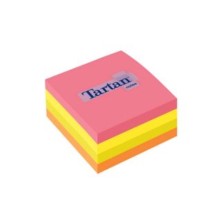 Foglietti riposizionabili Tartan™ Notes 76x76 mm colori assortiti neon - cubo d…
