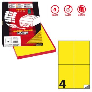 Etichette adesive C/519 - in carta - permanenti - 105 x 148,5 mm - 4 et/fg - 10…