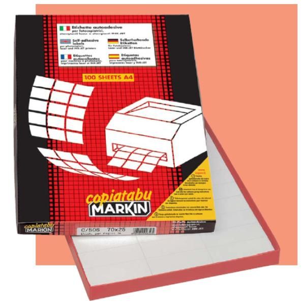 Etichette adesive C/555 - in carta - permanenti - 52,5 x 21,2 mm - 56 et/fg - 1…