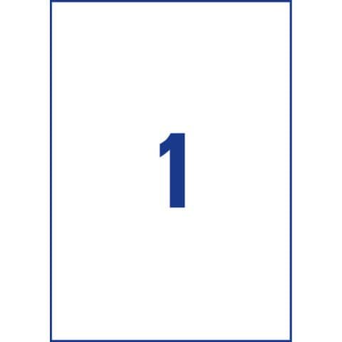 Etichette adesive L4775 - in PE - laser - permanenti - 210 x 297 mm - 1 et/fg -…