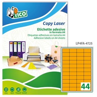 Etichette adesive LP4F - in carta - angoli arrotondati - permanenti - 47,5 x 25…