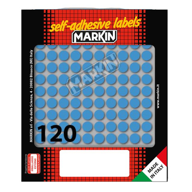 Etichette adesive tonde - in carta - permanenti - diametro 10 mm - 120 et/fg - …