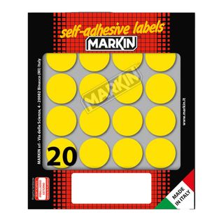 Etichette adesive tonde - in carta - permanenti - diametro 27 mm - 20 et/fg - 1…