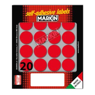 Etichette adesive tonde - in carta - permanenti - diametro 27 mm - 20 et/fg - 1…