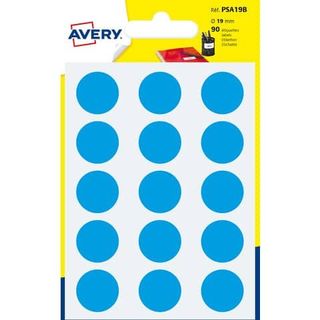Etichette adesive tonde PSA - in carta - permanenti - diametro 19 mm - 15 et/fg…